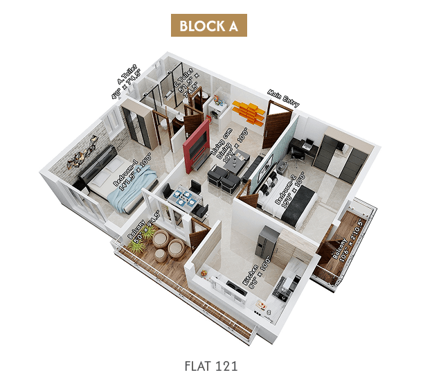 Blue print of apartments in Dindigul by Maangudi